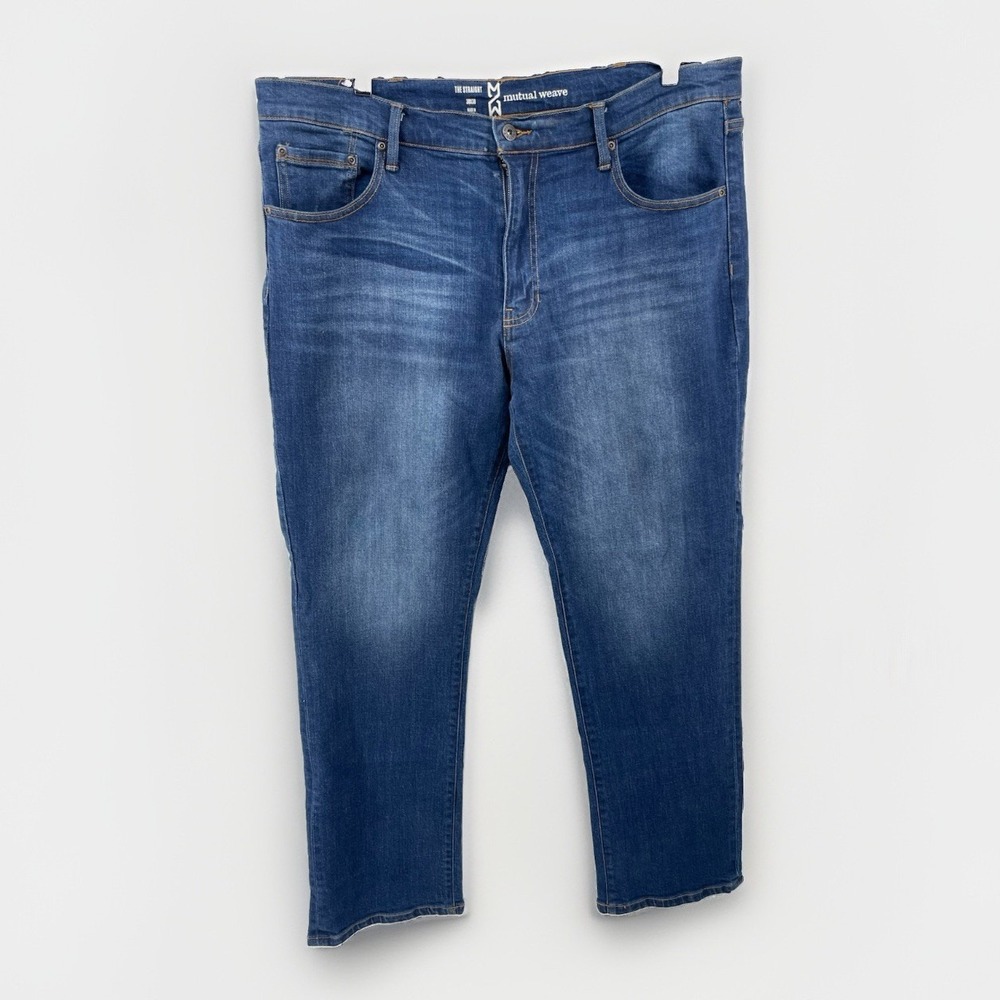 Mutual Weave The Straight Jeans W38 L30 Blue Denim